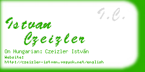 istvan czeizler business card